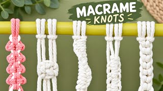 5 Basic Macrame Knots for Beginners | Easy Macrame Tutorial