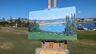 Plein Air Painting  With a palette knife and oils in Australia