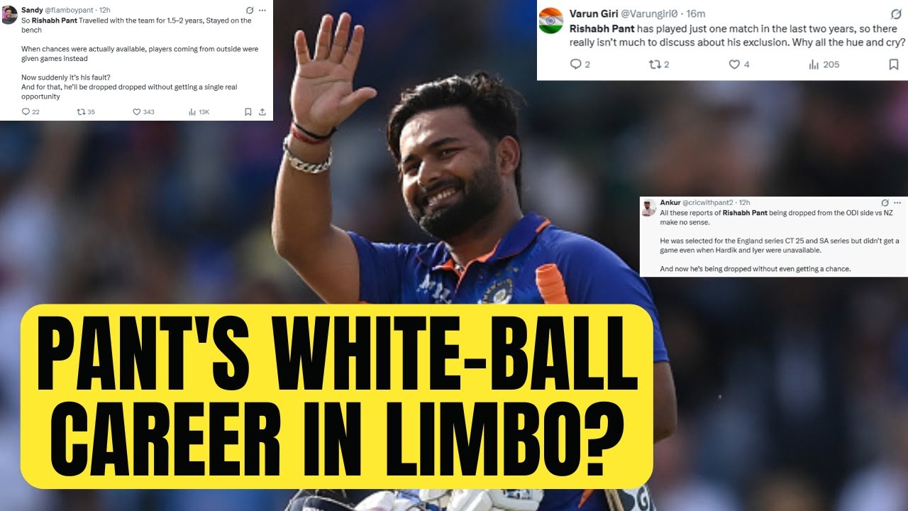 Rishabh Pant set to be dropped from ODI squad vs New Zealand - Social media asks 'fair or unfair'?