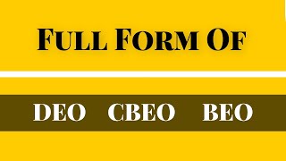 cbeo ka full form।। acbeo ka full form।। beo ka full form।। Deo ka full form ।। full form of beo cbe