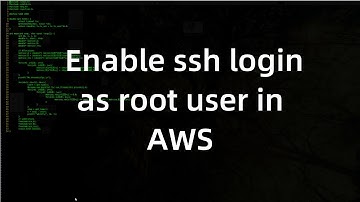 How to enable ssh login as root user in AWS EC2