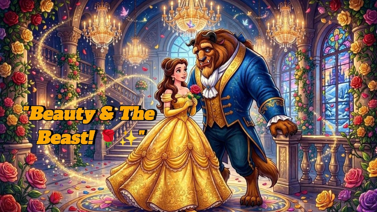 "Beauty and the Beast | A Magical fairytale Bedtime Story for Kids! 🌹 ...
