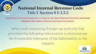 NIRC Title 1 Section 6 F.3.3.2