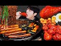 ASMR MUKBANG | 직접 만든 떡볶이 양념치킨 김밥 먹방 &amp; 레시피 FRIED CHICKEN AND Tteokbokki EATING