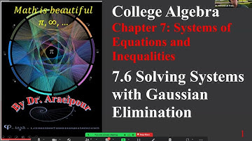 2024 Sp College Algebra Sec 7.6 Solving Systems with Gaussian Elimination