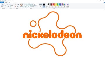 How to draw The Nickelodeon Logo in Ms Paint | Nickelodeon Logo Drawing. @Nickelodeon 