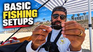 Surf Fishing Redondo Beach Avenue C: Free Bait vs Squid - Drop Shots and Basic Rigs