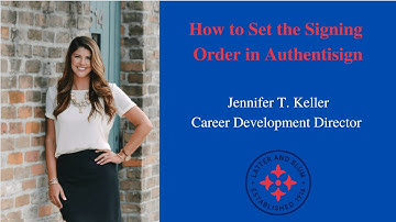 How to Set the Signing Order in Authentisign