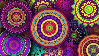 4K Ethnic Colorful Mandala/Holi/Diwali Rangoli art Background Loop #motiongraphics