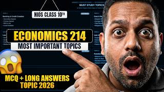NIOS Class 10 Economics 214 Important Questions 2026 | NIOS Economics Most Important Questions