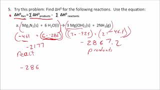 Thermo video 15 Enthalpy part 3 problem #5