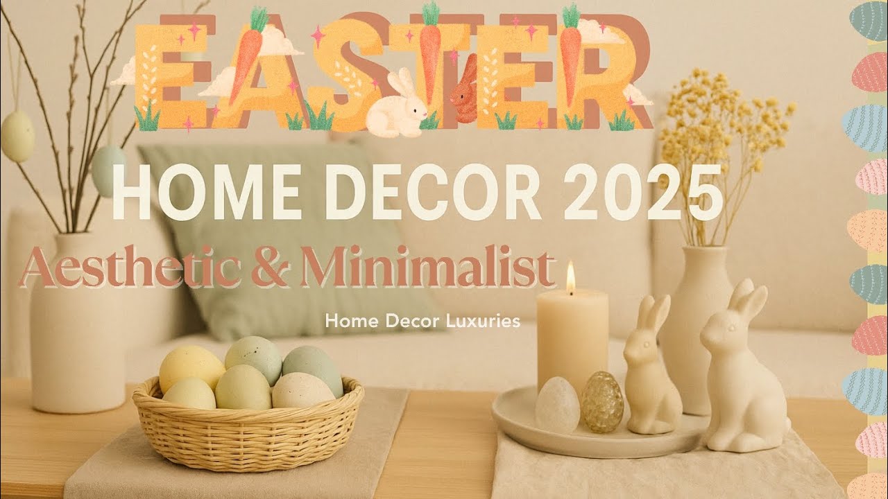 Easter Home Decoration 2025 with me! Easter Home Decor 2025 | Minimalist & Aesthetic Spring decor.