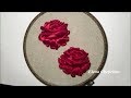 Роза вышитая лентами  /  Rose embroidered with ribbons