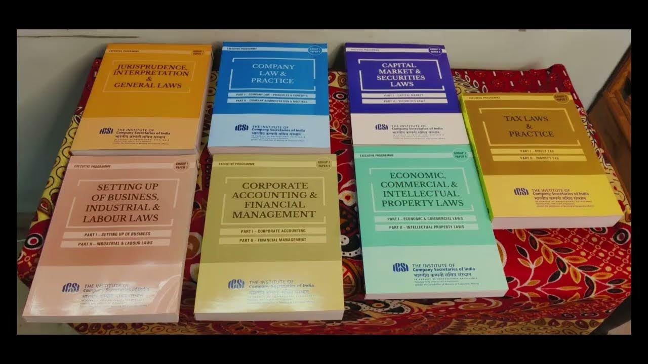 Cs executive books new syllabus unboxing study material icsi 