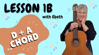 🎸Guitar Lesson for kids🎸 - Lesson 1B - Learn to play:  Woof-woof with D & A (New)