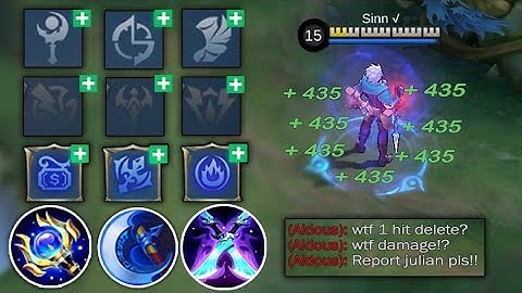 TOP GLOBAL JULIAN BUILD & COMBO SET EMBLEM !! MLBB