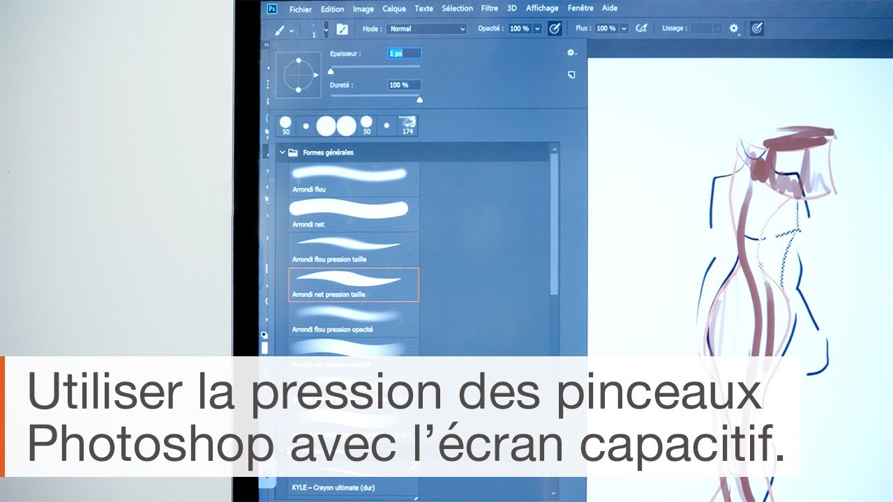 Comment utilisez les pinceaux Photoshop avec l'écran capacitif SpeechiTouch ?