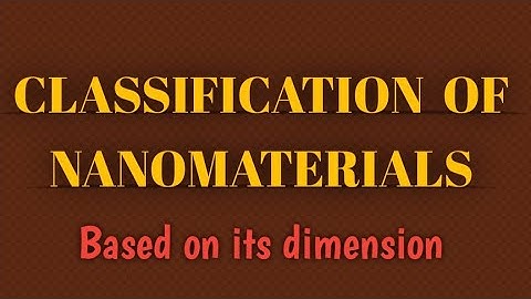 Classification Of Nanomaterials| Based On Its Dimension