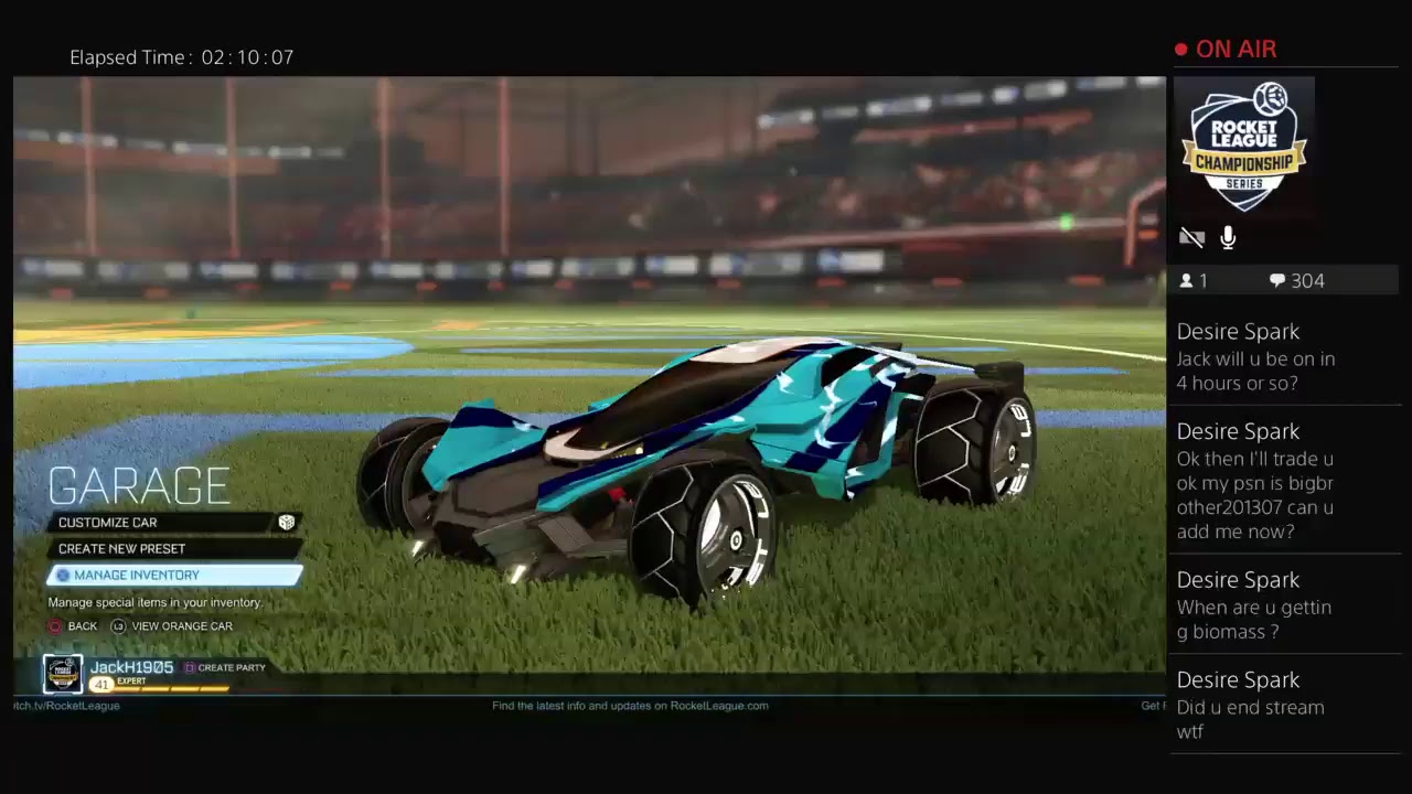 Biomass Giveaway on rocket League YouTube