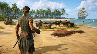 DAY 1 in This NEW Pirate Survival Game and it's ACTULLY Good! screenshot 4