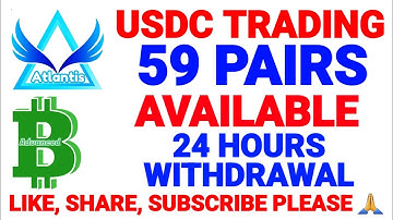 Good news, 59 usdc pairs available. 24 hours withdrawal. @problemcare