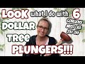 LOOK what I do with 6 Dollar Tree PLUNGERS!!! AMAZING MUST SEE $10 DIY