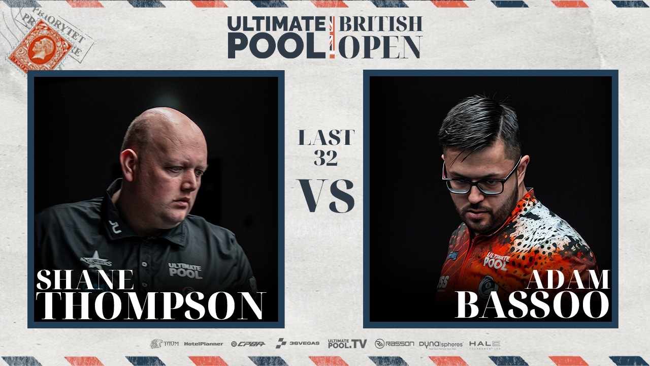 CuePoint billiards news cover image for Shane Thompson Stunned by Adam Bassoo in British Open 2026 Last 32