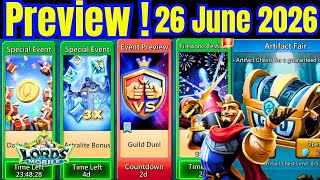 Tomorrow Reset 26 June 2026 Update Lords Mobile! Previews Monster , Packs, Events screenshot 1
