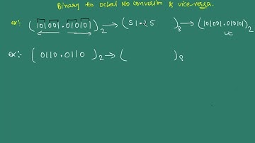 Binary to octal conversion & vice versa