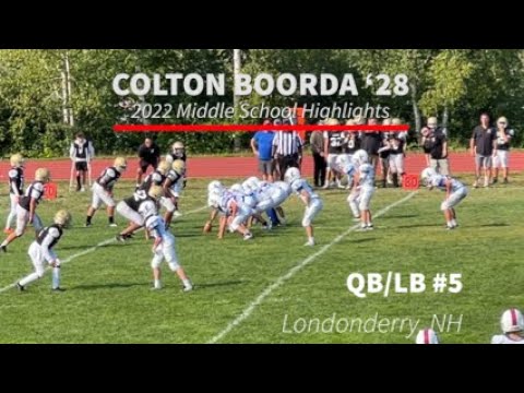 Colton Boorda ‘28 | 2022 Londonderry Middle School Football Highlights