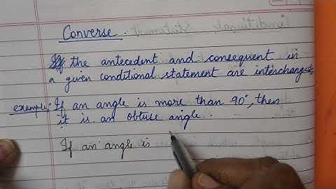 Converse Statement (std:9)