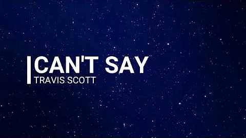 Travis Scott - CAN'T SAY feat. Don Toliver | Lyrics