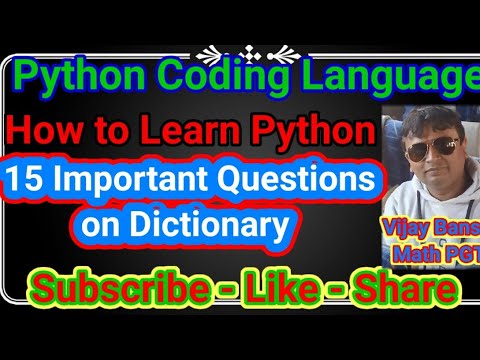Dictionary Question in Python - 15 important Questions Answer with Explanation || Test on Meraki App