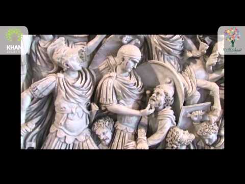 ناووس يصور معركة الرومانيين مع البرابرة م لك للكاردينال لوديفيسي