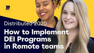 How to Implement DEI Programs in Remote teams | Miro Distributed 2020