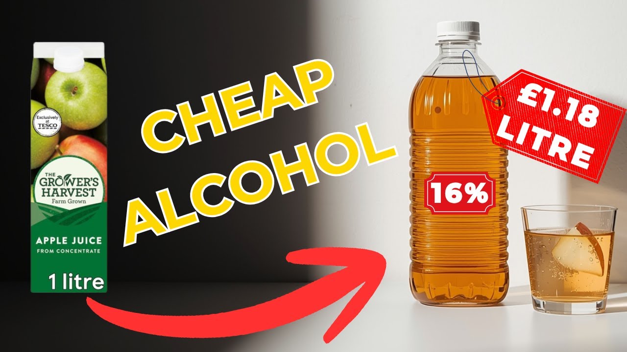 Как приготовить алкоголь по цене 1,18 фунта стерлингов за литр (яблочный ликер крепостью 16% из с...