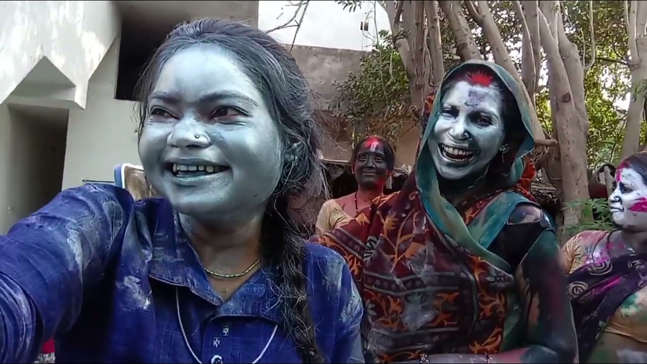 इतना खतरनाक होली रिहिस ये साल के 🤣😂#ninni #cgvlog