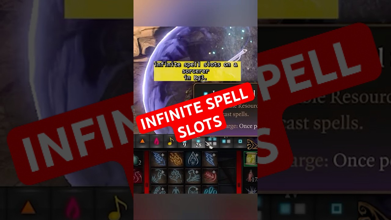 БЕСКОНЕЧНЫЕ ЯЧЕЙКИ ДЛЯ ЗАКЛИНАНИЙ В BG3 