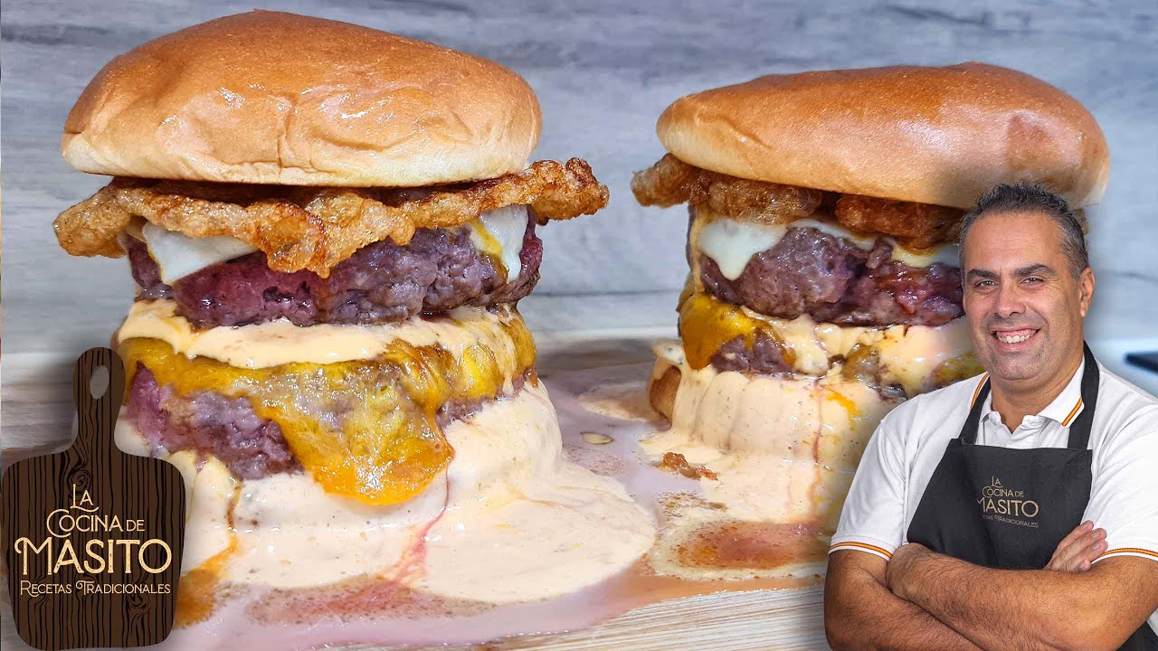 Hamburguesa Dabiz muñoz, una brutalidad de hamburguesa que te llenara la boca de sabor.