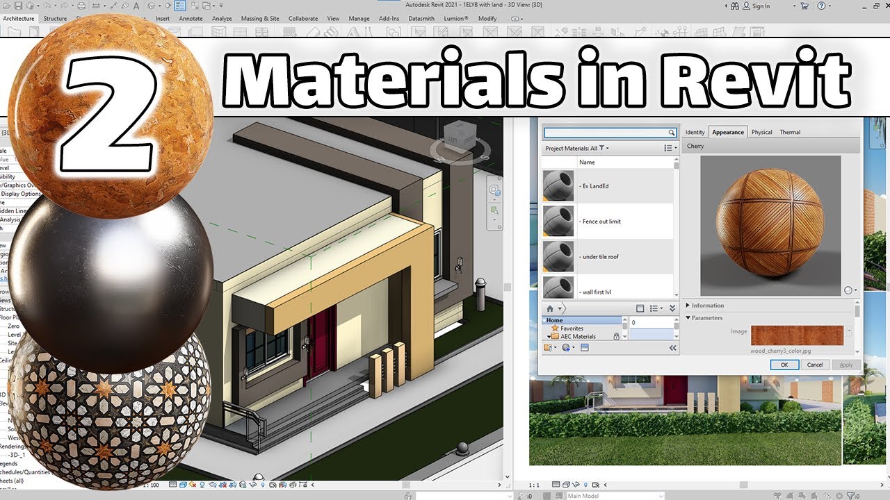 2-Materials in Revit Architecture (new material & library) - YouTube