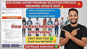 ICICI Bank Aspire Program Selection Process 2025 | Test Results, Interview Mail & Documents Guide🔥