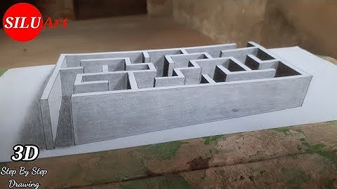 How to Draw 3D Maze | 3D Trick Art on Paper Maze | Pencil Drawing