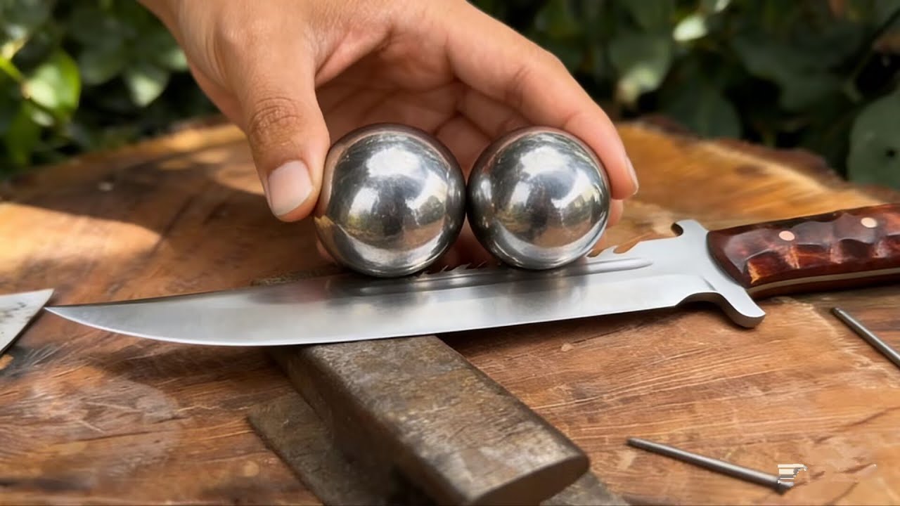 Forging an Outdoor Knife from a Large Bearing Ball