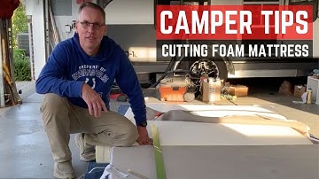 Cutting a foam mattress