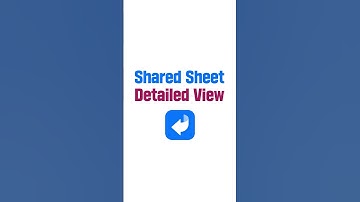 How to Use Shared Sheets and Modules: Shared Sheet Detailed View