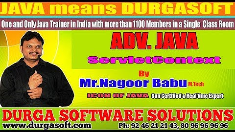 Adv Java || "ServletContext"​ || by Nagoor Babu Sir