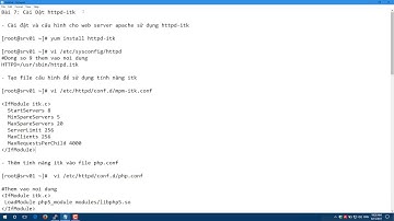 THIET LAP WEB SERVER APACHE ITK PHAN 1