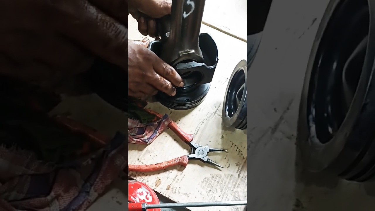 connect the connecting rod to the piston || #connectingrod #pistons #piston