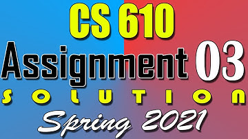 CS610 Assignment 3 Solution Spring 2021 | CS610 Assignment 3 Solution 2021