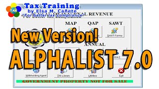 How to Download, Data Entry, Validate and Submit in the BIR Alphalist version 7.0